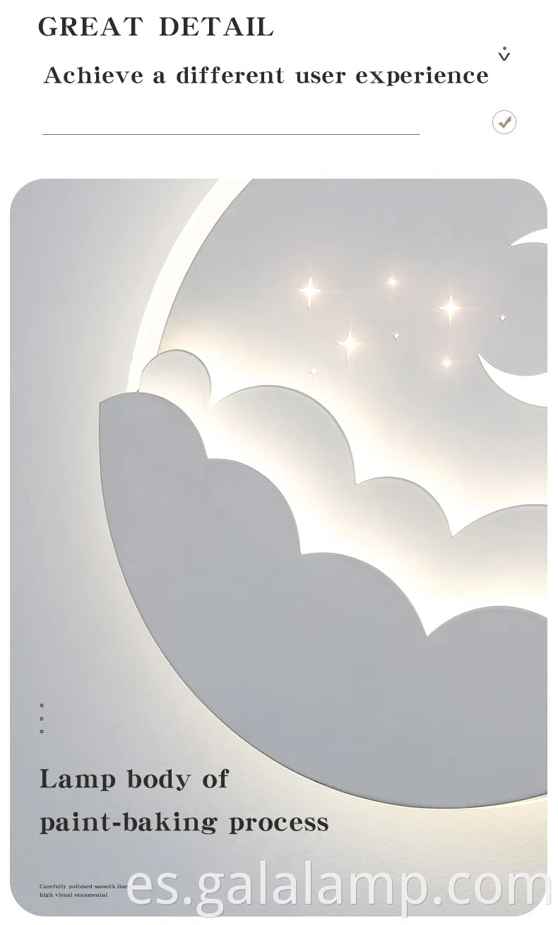 Lámpara creativa de techo de luna de dibujos animados para niños 'habitaciones